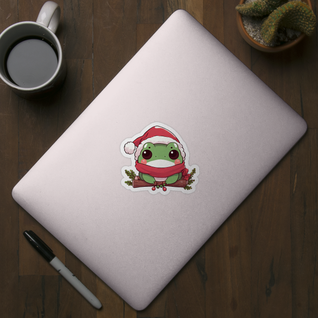 Cute Christmas Mini Frog by Takeda_Art